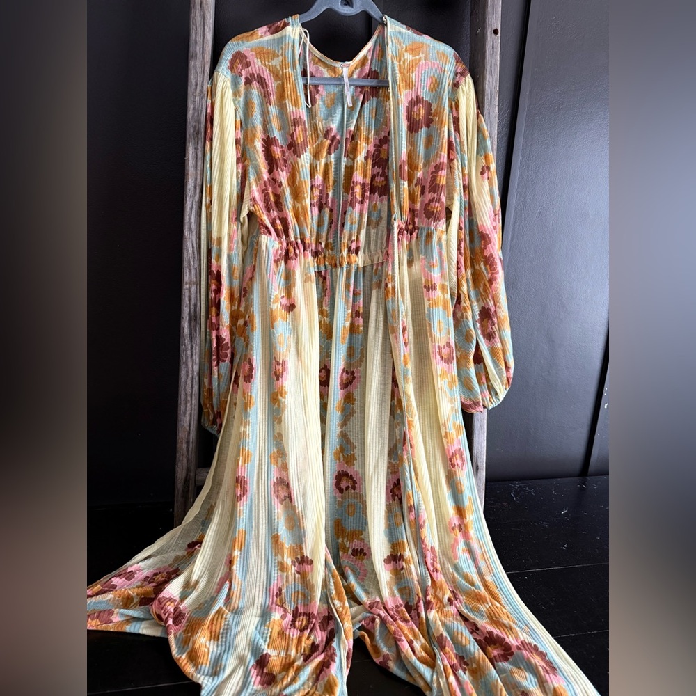 Free People Floral Duster